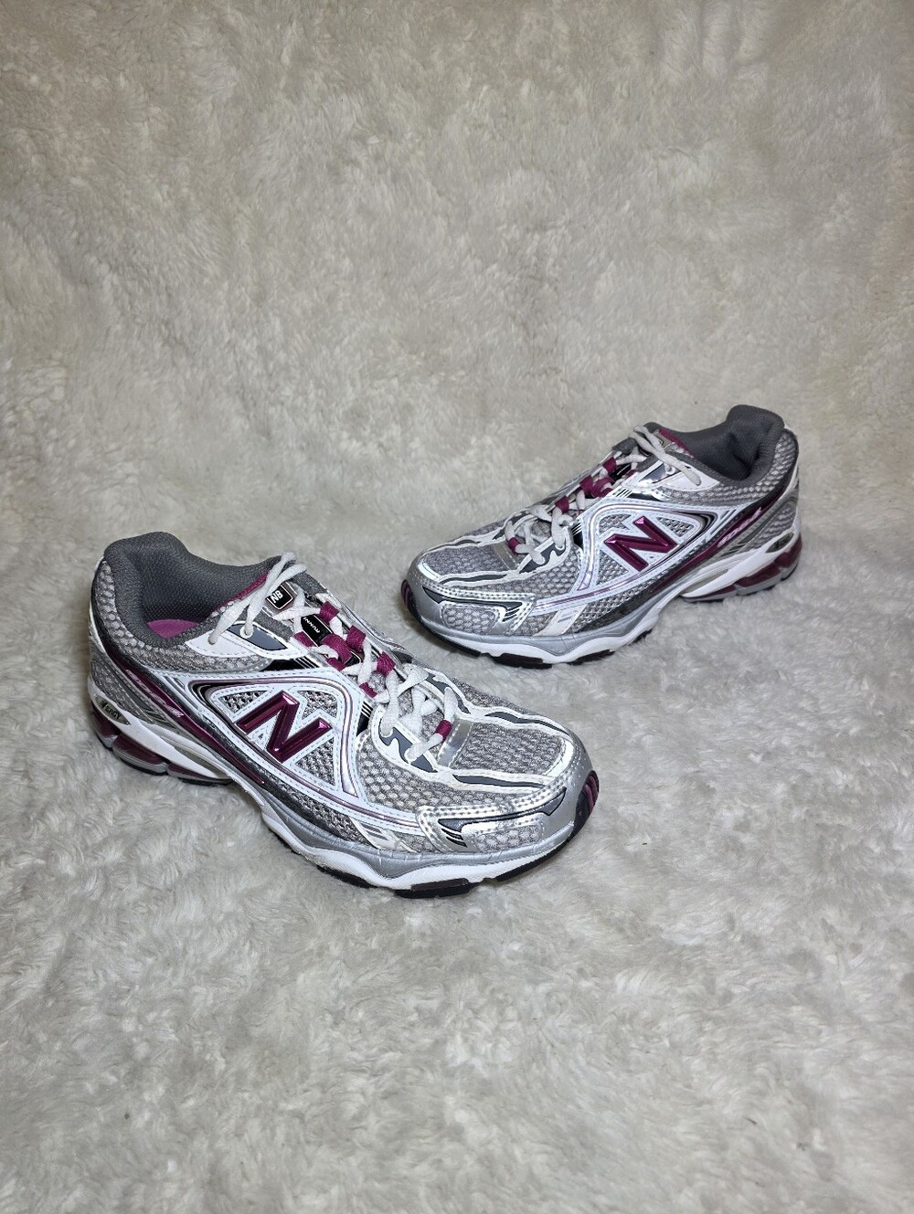 New Balance 1064 NBx Womens Running Shoes 7.5 B Silver Pink Metallic Y2K Tech